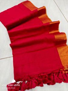 Plain Mahapar Mul Cotton Sarees Party Wear