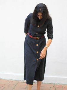 Banana Fiber Button Down Dress