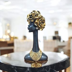 African Lady Black Showpiece
