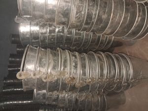 Polished Galvanized Iron Buckets, Color : Grey