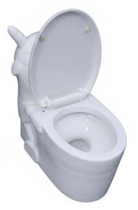 Ceramic One Piece Toilet, Color : White