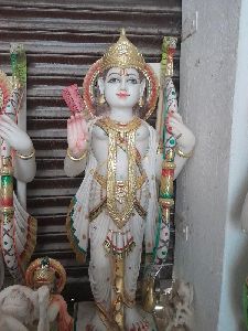 Printed Marble RAM Darbar Statue, Color : White