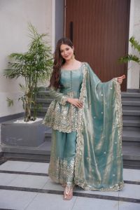 Satin Silk Sharara Set