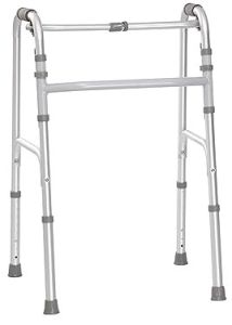Polished Aluminium Adjustable Walker, Color : Black, Creamy, White