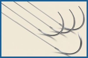 Polished Stainless Steel Suture Needle, Color : Grey for Surgical Use