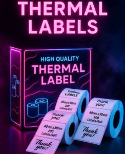 Printed Thermal Labels, Available Color : Multicolor