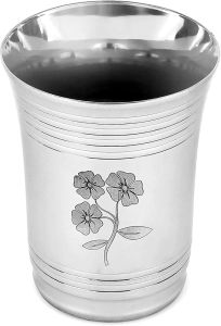 Polished Stainless Steel Glass, Color : Silver, Packaging Type : Box