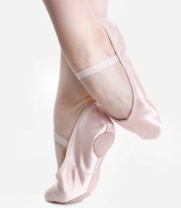 Satin Ballet Shoes, Color : White, Pink