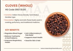 Premium Whole Cloves HS Code 0907