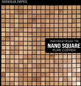 Polished Metal Mosaic Tiles, Color : Brown