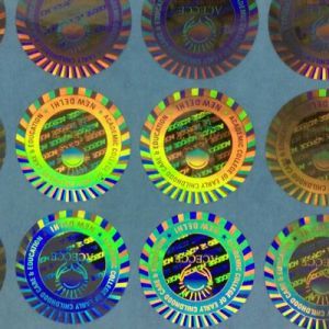 Glossy Custom PVC Holographic Logo Label