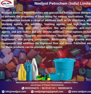 NEELJYOT Plastics Colour Masterbatches, For Indusrtial Use