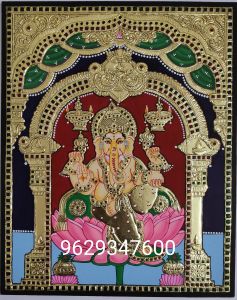 Ganesha Tanjore Paintings for Home, Hotels, Home Decor