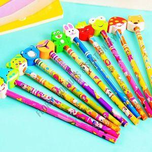 Cartoon Character Top Erasers Pencil