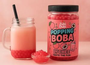 Lychee Boba Pearls, Brand Name : Zubi Dubi, Taste : Sweet