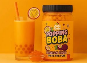Zubi Dubi Yellow Passion Fruit Boba Pearls for Human Consumption