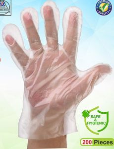 PE Disposable Hand Gloves Free Size for Physical Exams