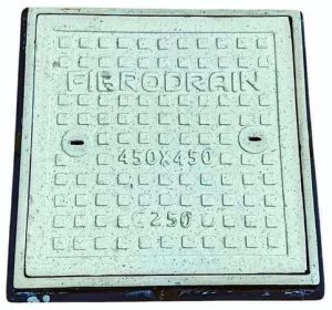Fibrodrain FRP Manhole Cover with Frame