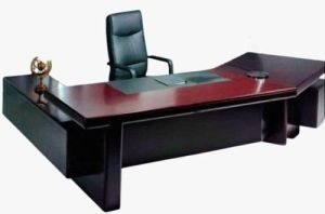 Black and Brown Finish Executive Table