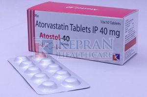Atostol 40mg Atorvastatin Tablets, Packaging Type : Blister Pack