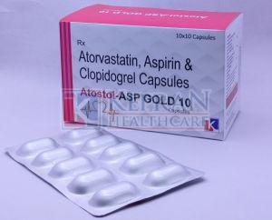 Atostol ASP Gold 10mg Capsule, Packaging Type : Strip