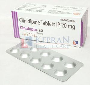 Cinidepin 20mg Cilnidipine Tablets, Packaging Type : Strips