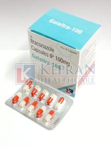 Galaitra 100mg Itraconazole Capsules, Packaging Type : Strips