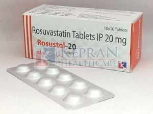 Rosustol 20mg Rosuvastatin Tablets, Packaging Type : Blister Pack