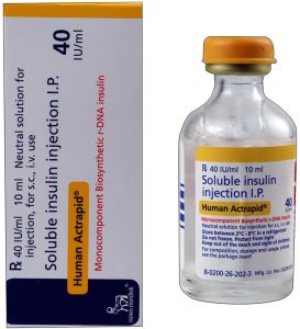 40IU Human Actrapid Soluble Insulin Injection