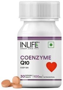 Coenzyme Q10 100mg Chewable Tablets, Packaging Type : Bottle