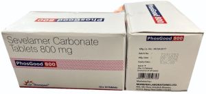 Phosgood 800mg Sevelamer Carbonate Tablets, Color : White