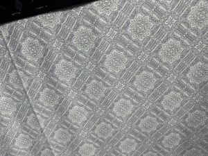 Pure Cotton Floral Printed Fabric, Color : Light Grey