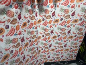 Lightweight Pure Cotton Fruits Digital Print Fabric