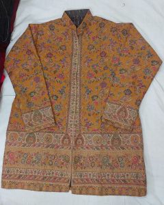 Kashmiri Embroidery Silk Coat