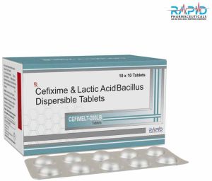 Cefimelt Cefixime 200mg Lactic Acid Bacillus Dispersible Tablet