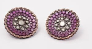 Amethyst Glow Zirconia Studs for Jewelry