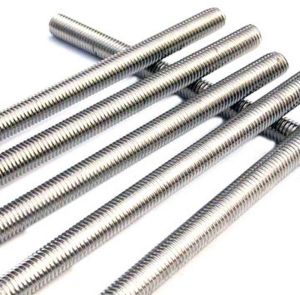 Polished. Carbon Steel Thread Rod, Color : Silver for Fitting Use