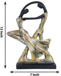 Color Coated Polyresin Couple Dancing Showpiece, Color : Multicolor