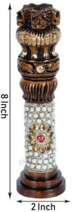 Color Coated Polyresin Meenakari Handicrafts Ashok Pillar Showpiece