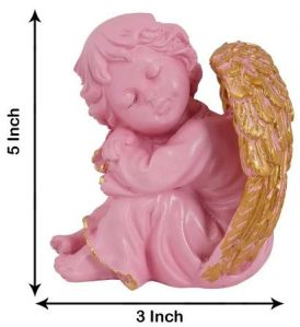 Color Coated Polyresin Wings Girl Showpiece Modern