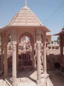 Polished Sandstone Red Sand Stone Jodhpuri Temple 10x5 Feet