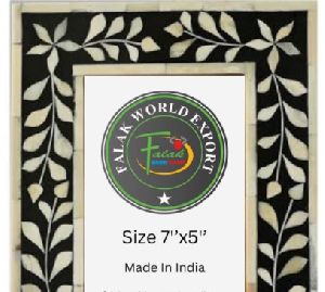 7X5 Inch Flower Printed MOP Inlay Photo Frame