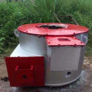 Electric Automatic Aluminium Melting Furnace, Color : Red Grey