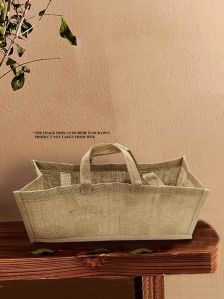 Jute Jar Bag, Color : Brown Rope Handle