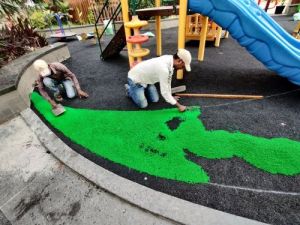 Natural Rubber Printed Playground EPDM Flooring