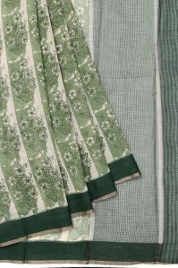 Multi Colour Chanderi Cotton Silk Saree With Kaddi Border