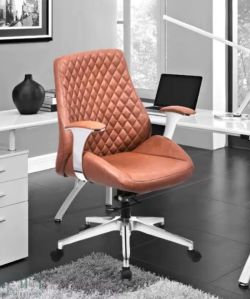 Med Back Leatherette Office Chair