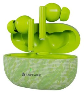 Lapcare Green Twinpod 3 5.3V BT Earbuds With 18 Hours Playtime LBTB-225