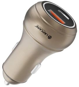 Lapcare Golden CARGE 145W PD Super Fast Car Charger With 100W USB-A & 45W Type C (LCC-215)