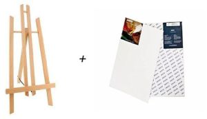 Artists Small Tabletop A-frame Wooden Easel Canvas Board